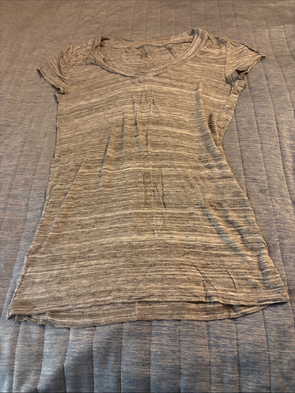 Merona Marled Light Gray Short Sleeve Tee